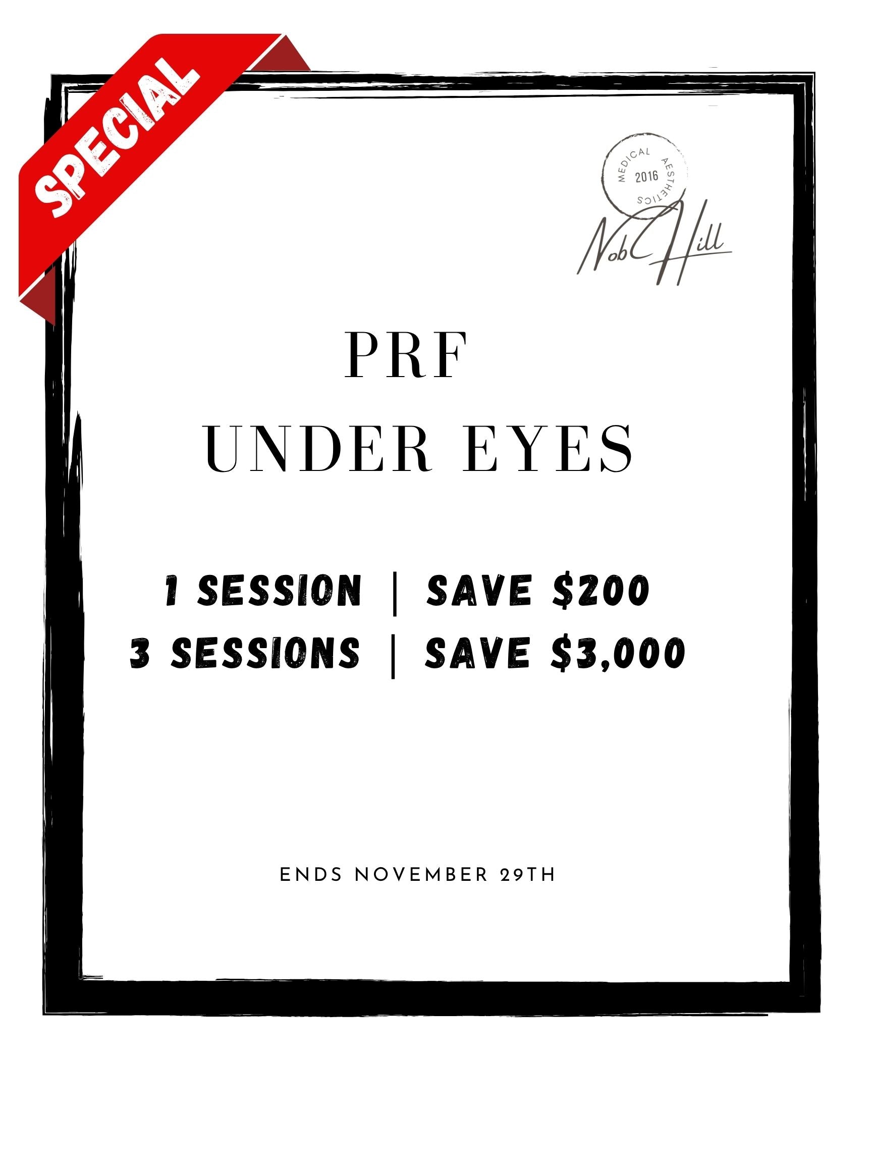 Black Friday Sale: PRF Under Eyes